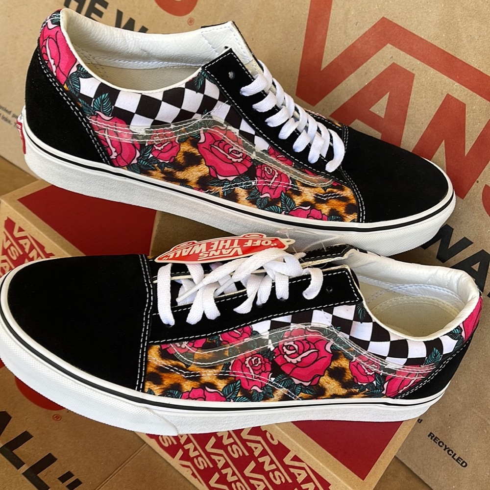 Vans Old Skool Rose Animal check True White/Multi Men’s sneakers - Picture 11 of 16